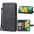 For Tecno Pova 6 Leather Phone Case(Black) - 1