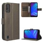 For Itel A26 Diamond Texture Leather Phone Case(Brown) - 1
