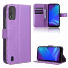 For Itel A26 Diamond Texture Leather Phone Case(Purple) - 1