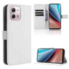 For Motorola Moto G Stylus 5G 2023 Diamond Texture Leather Phone Case(White) - 1