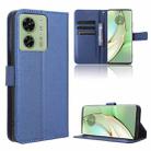 For Motorola Edge 40 Diamond Texture Leather Phone Case(Blue) - 1