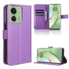 For Motorola Edge 40 Diamond Texture Leather Phone Case(Purple) - 1