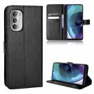 For Motorola Moto G52J 5G Diamond Texture Leather Phone Case(Black) - 1