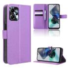 For Motorola Moto G53 / G13 Diamond Texture Leather Phone Case(Purple) - 1