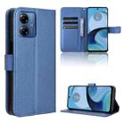 For Motorola Moto G14 4G Diamond Texture Leather Phone Case(Blue) - 1