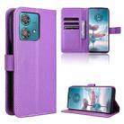 For Motorola Edge 40 Neo 5G Diamond Texture Leather Phone Case(Purple) - 1