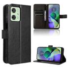 For Motorola Moto G54 5G Diamond Texture Leather Phone Case(Black) - 1