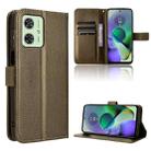 For Motorola Moto G54 5G Diamond Texture Leather Phone Case(Brown) - 1