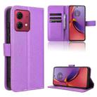 For Motorola Moto G84 5G Diamond Texture Leather Phone Case(Purple) - 1