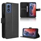 For Motorola Moto G Play 4G 2024 Diamond Texture Leather Phone Case(Black) - 1