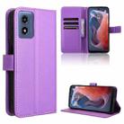 For Motorola Moto G Play 4G 2024 Diamond Texture Leather Phone Case(Purple) - 1