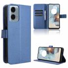 For Motorola Moto G34 5G Diamond Texture Leather Phone Case(Blue) - 1