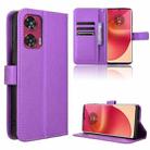 For Motorola Edge 50 Fusion Diamond Texture Leather Phone Case(Purple) - 1