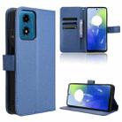 For Motorola Moto E14 / G04s / G24 Power Diamond Texture Leather Phone Case(Blue) - 1