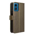 For Motorola Moto E14 / G04s / G24 Power Diamond Texture Leather Phone Case(Brown) - 3