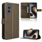 For Motorola Edge 2024 5G Diamond Texture Leather Phone Case(Brown) - 1