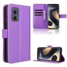 For Motorola Edge 2024 5G Diamond Texture Leather Phone Case(Purple) - 1