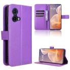 For Motorola Moto G85 5G / S50 Neo 5G Diamond Texture Leather Phone Case(Purple) - 1