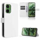 For Motorola Moto G35 5G Diamond Texture Leather Phone Case(White) - 1