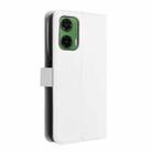 For Motorola Moto G35 5G Diamond Texture Leather Phone Case(White) - 3