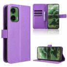 For Motorola Moto G35 5G Diamond Texture Leather Phone Case(Purple) - 1