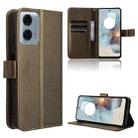 For Motorola Moto G45 5G Diamond Texture Leather Phone Case(Brown) - 1