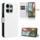 For Motorola Moto G75 5G Diamond Texture Leather Phone Case(White) - 1