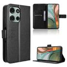 For Motorola Moto G75 5G Diamond Texture Leather Phone Case(Black) - 1