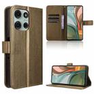 For Motorola Moto G75 5G Diamond Texture Leather Phone Case(Brown) - 1