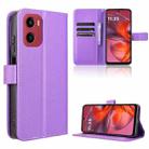 For Motorola Moto G05 4G / E15 4G Diamond Texture Leather Phone Case(Purple) - 1