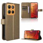 For Motorola Moto G15 4G / G15 Power 4G Diamond Texture Leather Phone Case(Brown) - 1
