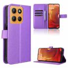 For Motorola Moto G15 4G / G15 Power 4G Diamond Texture Leather Phone Case(Purple) - 1