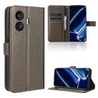 For Realme GT Neo5 SE Diamond Texture Leather Phone Case(Brown) - 1
