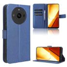 For Realme 11 5G Diamond Texture Leather Phone Case(Blue) - 1