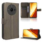 For Realme 11 5G Diamond Texture Leather Phone Case(Brown) - 1