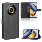 For Realme 11 Pro / 11 Pro+ Diamond Texture Leather Phone Case(Black) - 1