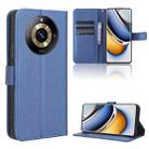 For Realme 11 Pro / 11 Pro+ Diamond Texture Leather Phone Case(Blue) - 1