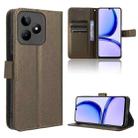For Realme C53 4G / Narzo N53 4G Diamond Texture Leather Phone Case(Brown) - 1