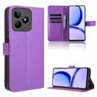 For Realme C53 4G / Narzo N53 4G Diamond Texture Leather Phone Case(Purple) - 1