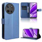 For Realme 11 4G Foreign Diamond Texture Leather Phone Case(Blue) - 1