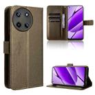 For Realme 11 4G Foreign Diamond Texture Leather Phone Case(Brown) - 1