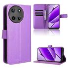 For Realme 11 4G Foreign Diamond Texture Leather Phone Case(Purple) - 1