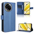 For Realme 11 5G Foreign / 11X Diamond Texture Leather Phone Case(Blue) - 1