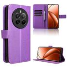 For Realme 12 Pro / 12 Pro+ 5G Diamond Texture Leather Phone Case(Purple) - 1