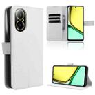 For Realme C67 4G Diamond Texture Leather Phone Case(White) - 1