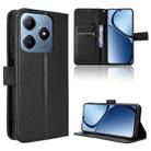 For Realme C63 4G / C61 4G / Narzo N63 4G Diamond Texture Leather Phone Case(Black) - 1