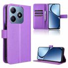 For Realme C63 4G / C61 4G / Narzo N63 4G Diamond Texture Leather Phone Case(Purple) - 1