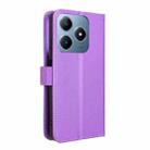 For Realme C63 4G / C61 4G / Narzo N63 4G Diamond Texture Leather Phone Case(Purple) - 3