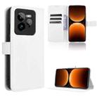 For Realme GT 7 Pro 5G Diamond Texture Leather Phone Case(White) - 1