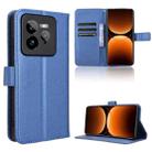 For Realme GT 7 Pro 5G Diamond Texture Leather Phone Case(Blue) - 1